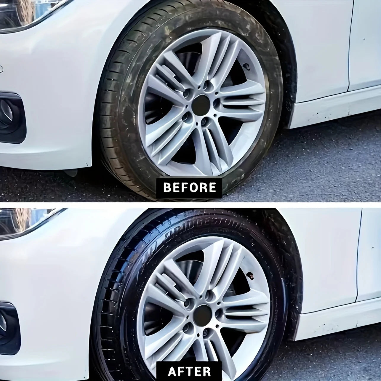 Black Shine Tire Wax - Durable, Long-Lasting Protection & Restoration for Car, Bike, and Motorcycle Tires Accessories