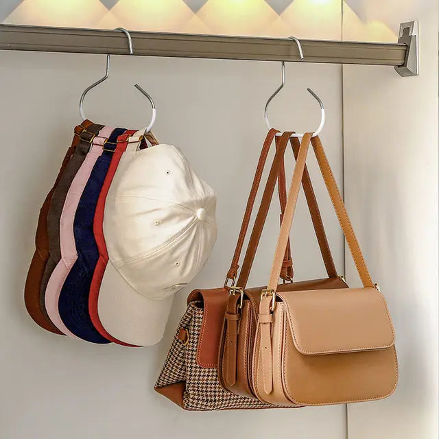 Circle Ring Hat Hanger 8 Hats Display Rack Baseball Cap Organizer Scarf Towel Tie Storage Holder for Closet Bedroom Saving Space