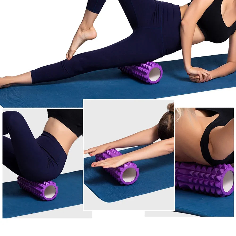 1pc Foam Massage Roller, Hollow Yoga Column Fitness Equipment for Muscle Massage, Physiotherapy and Sports Rehabilitation Rolle