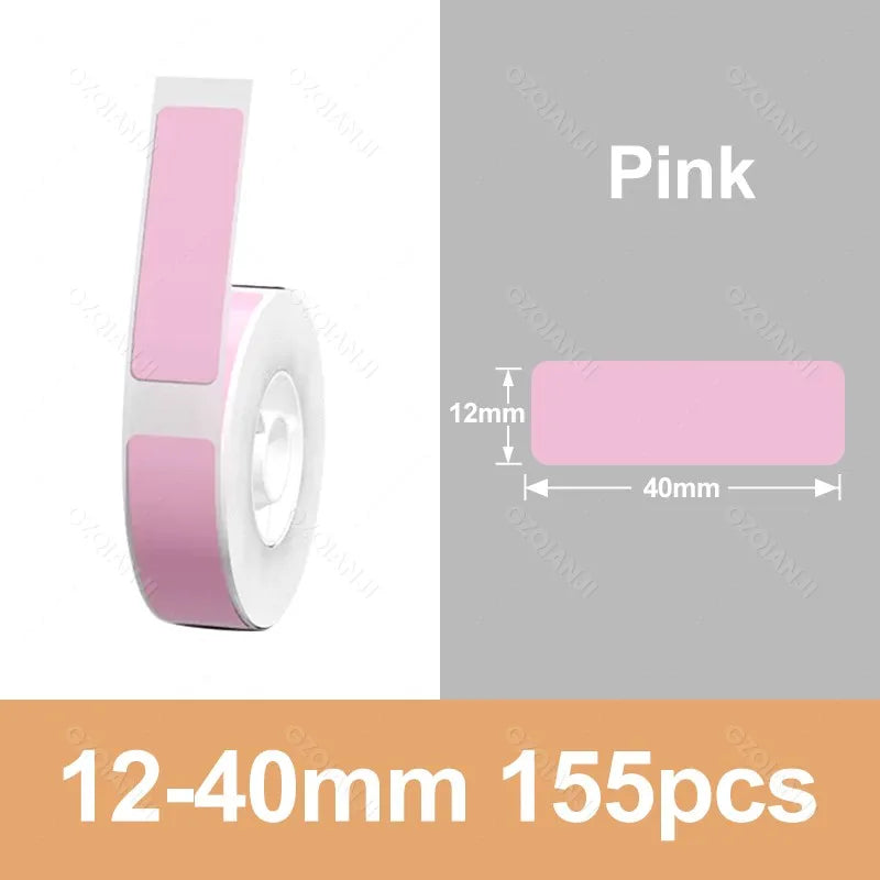 Niimbot D110 D11 Label printer paper Waterproof Anti-Oil Price Label Sticker Transparent Pure Color Label thermal Sticker Paper