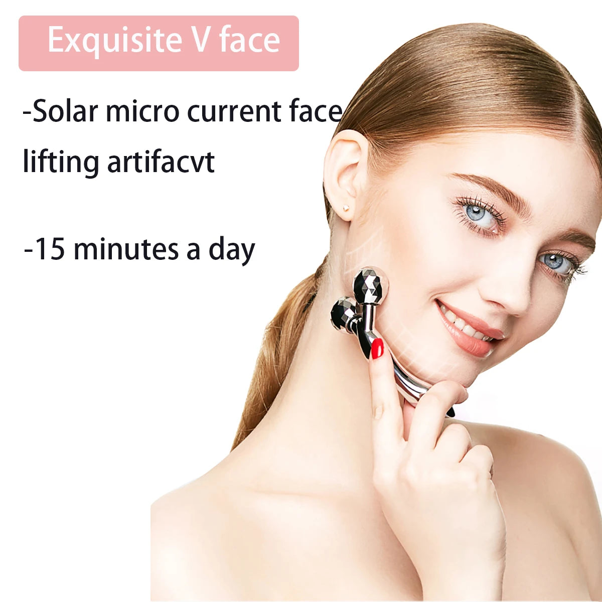 Face Massager Facial Lifting 3D Roller Body Slimming Massager Tool Y Shape Massagers Skin Care Tools Neck Massager 360 Rotate
