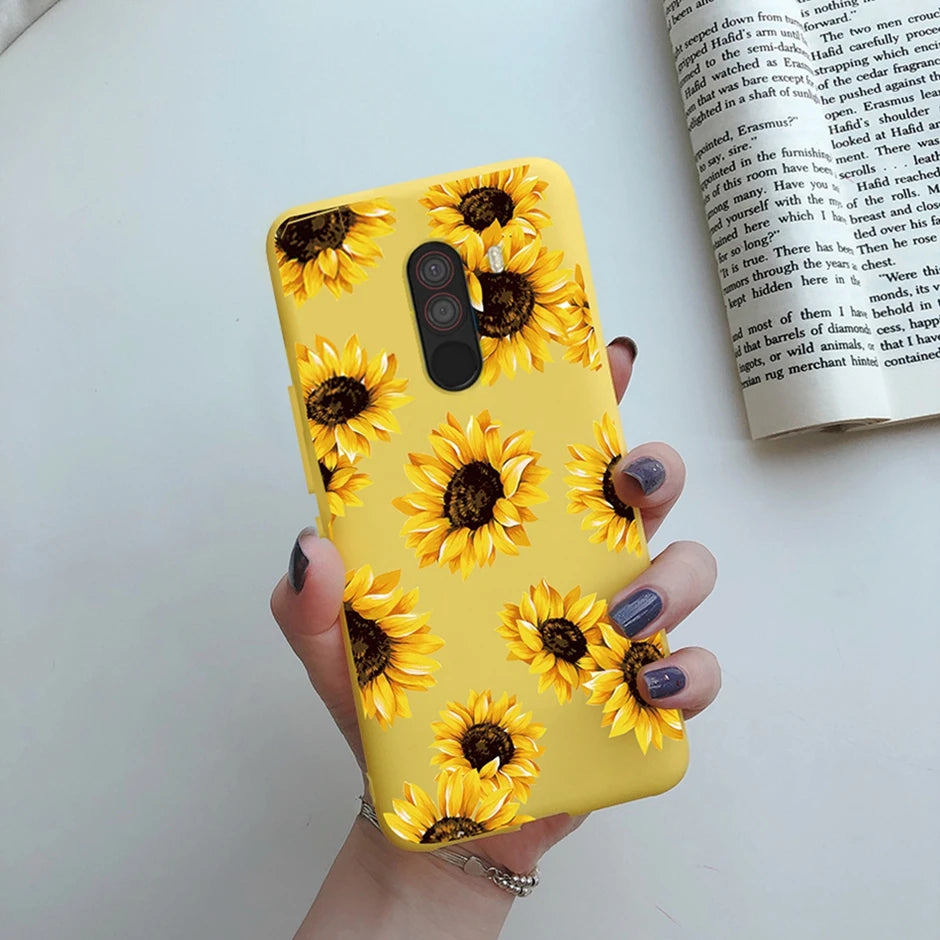 For xiaomi Pocophone F1 Case for xiaomi Poco F1 Case Silicone Soft TPU Phone Cases for PocoF1 Back Cover Heart Butterfly Bumper
