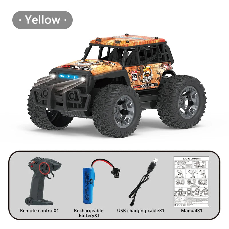 2.4G RC Car Electric Drive Off-Road Big Wheel High Speed Purple Remote Control Trucks Girls Toys for Children