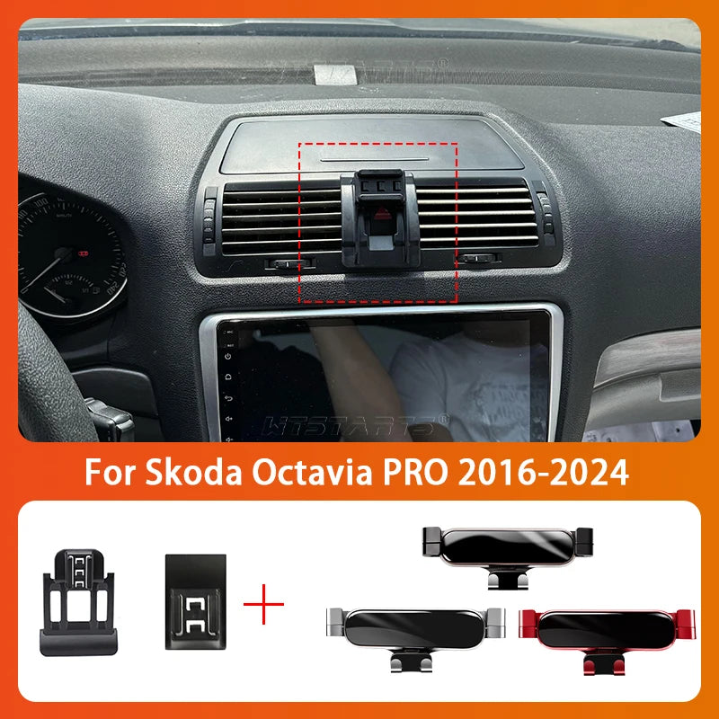 Car Mobile Phone Holder For Skoda  Octavia 16-2022 360 Degree Rotating GPS Special Mount Support Navigation Bracket Accessories