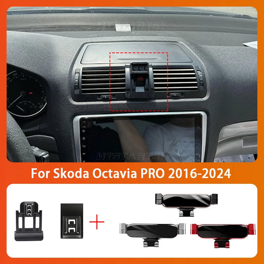 Car Mobile Phone Holder For Skoda  Octavia 16-2022 360 Degree Rotating GPS Special Mount Support Navigation Bracket Accessories
