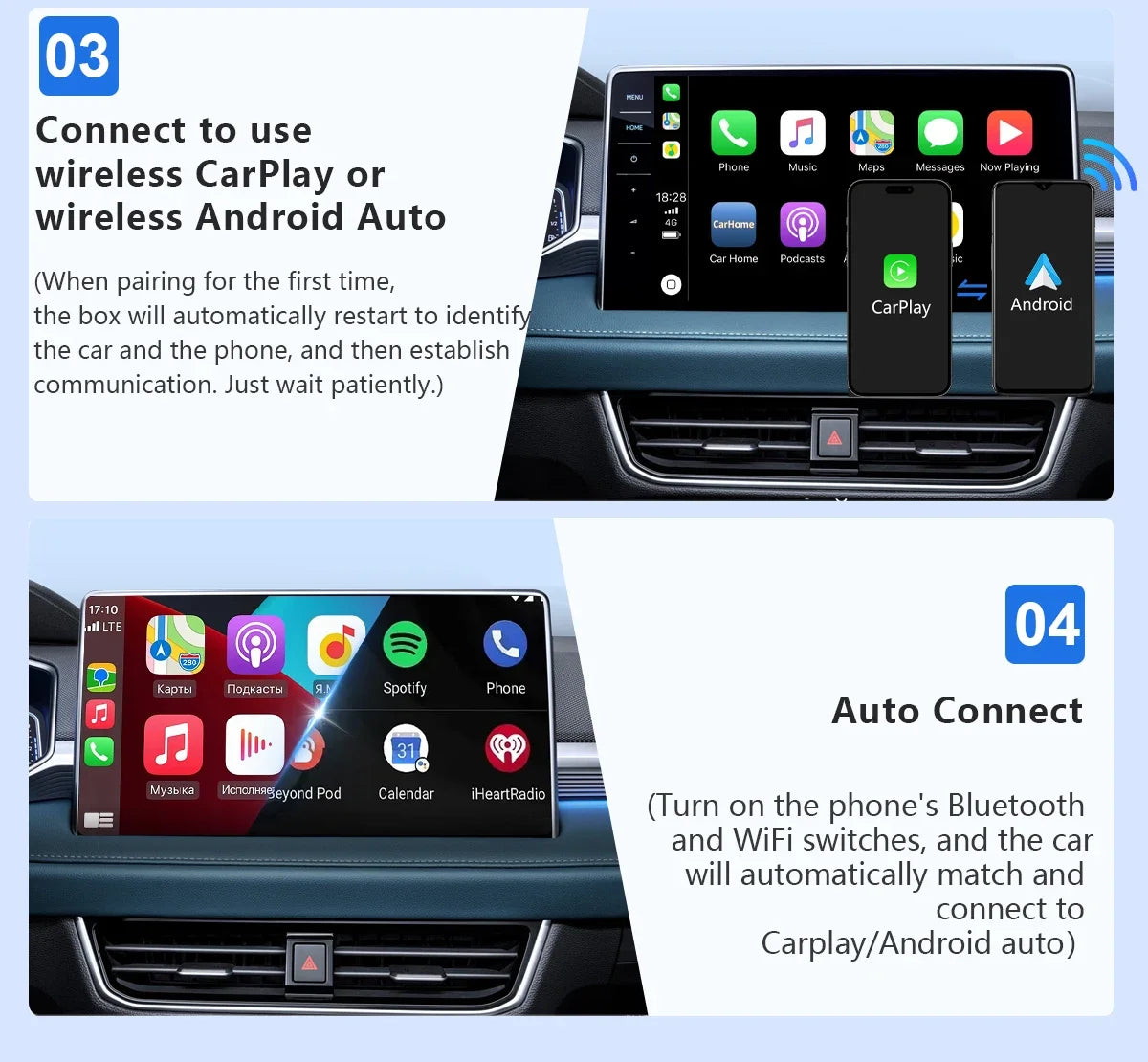 Mini CarPlay Box For Audi Mercedes Volvo Volkswagen Support Bluetooth Wireless Android Auto Connection Charging Siri IOS15