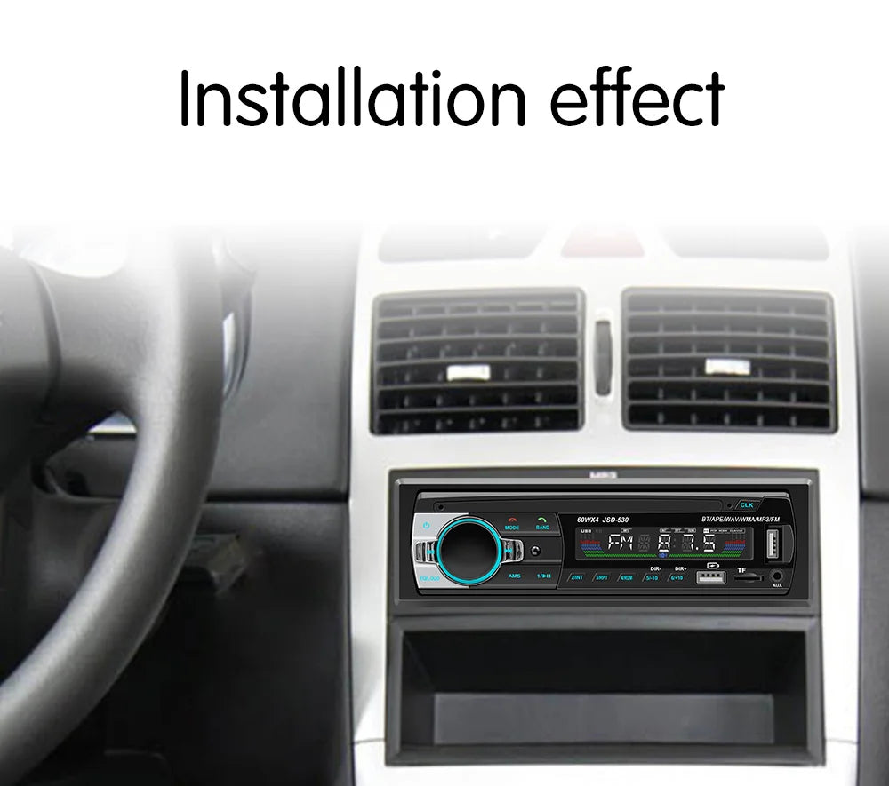 Car Radio Stereo Player Digital Bluetooth MP3 Player JSD-530 520 60Wx4 FM Audio Stereo Music USB/SD with In Dash AUX Input
