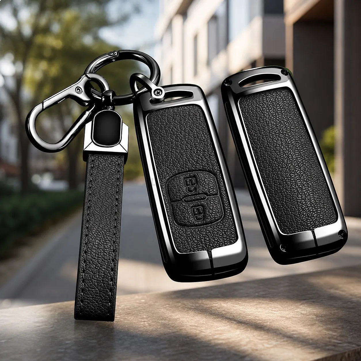 Suitable for Mazda Axela Atenza 3 2 6 CX3 CX5 CX30 CX8 CX9 MX5 SKYACTIV Zinc Alloy Car Key Cover Leather Car Key Bag Holder