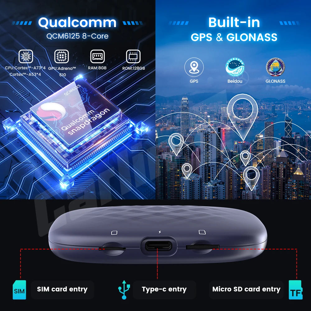 CarlinKit Wireless CarPlay Ai Box Android 13 Plus QCM6125 665 4GLTE for TV or Video Android Auto Car Play Streaming Box 8G+128G