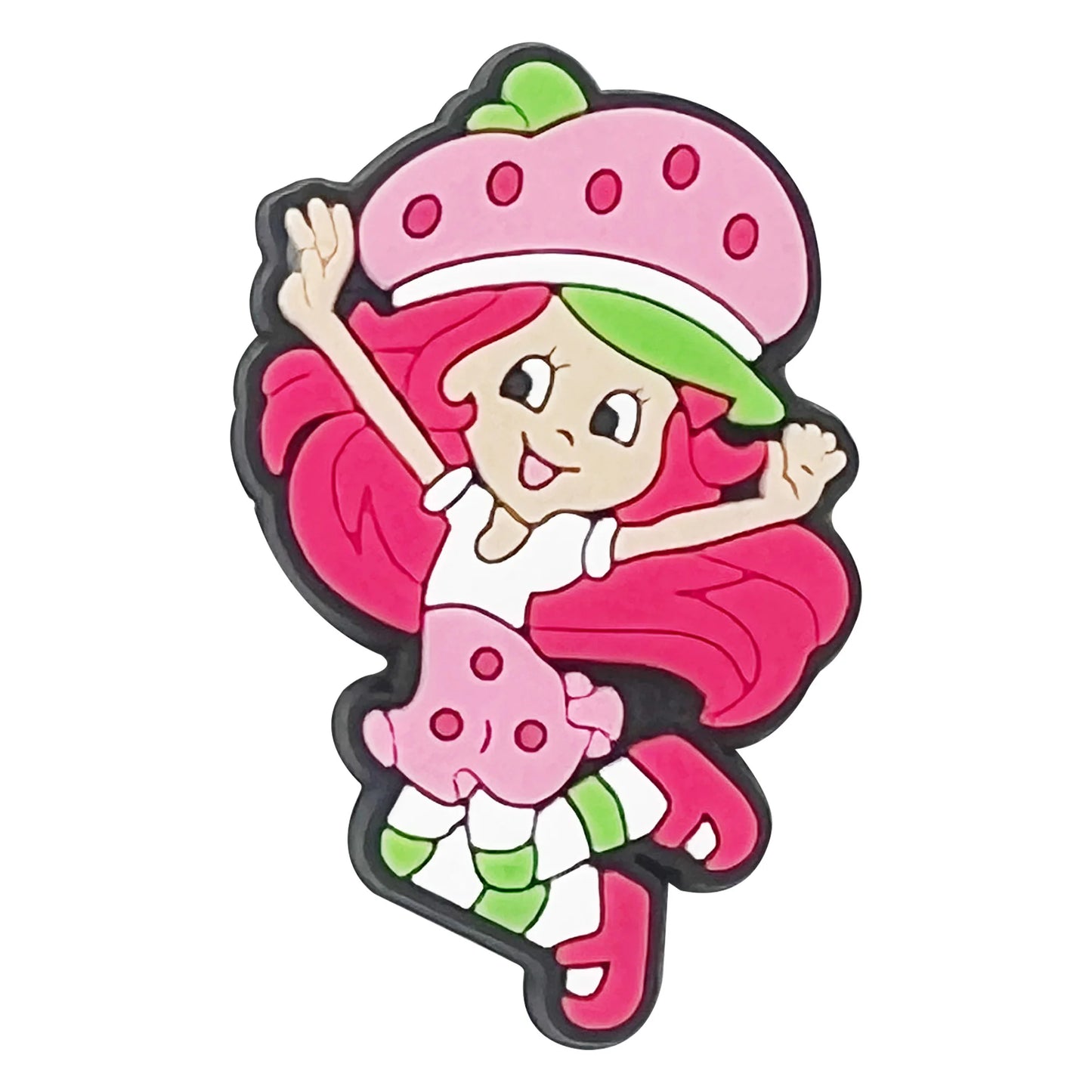 9pcs/set Cute Strawberry Girl Cartoon Series for Cartoon Shoe Charms Accessories DIY Decoration for Classic Clog Kids Gifts