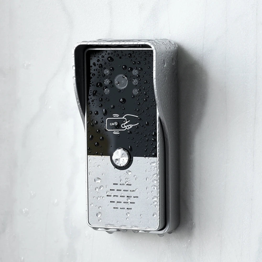 Indomita Wired Video Intercom System,Outdoor Door Phone Street Call Panel RFID Doorbell, Electronic Lock,Support AC 100V-240V