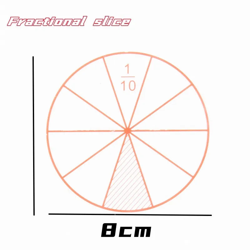 12Pcs Plastic Score Question Demonstrator Round Shaped Addition And Subtraction Instrument Student Fraction Teaching Education T