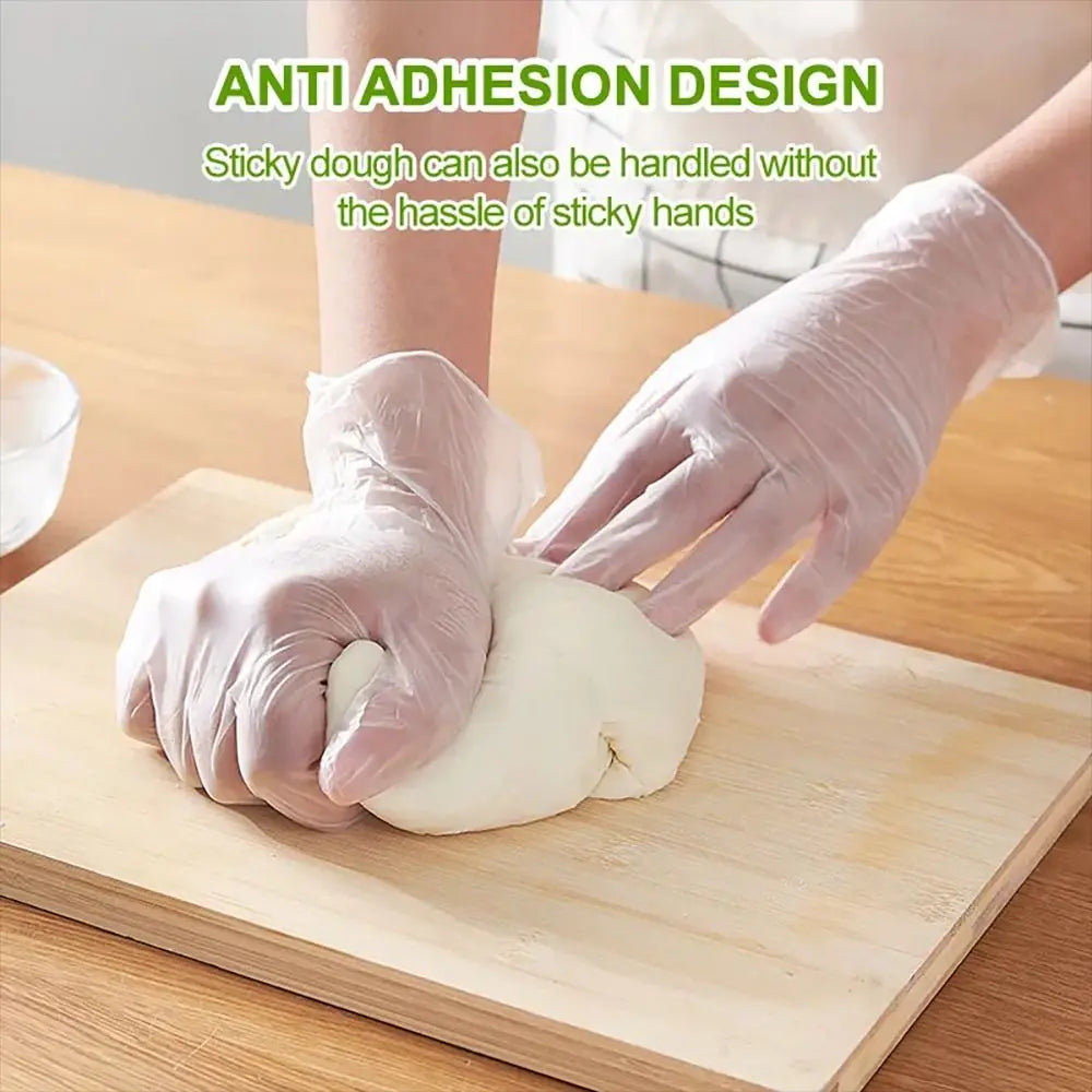 Food Grade Disposable Gloves Portable Non-Slip Acid Work Safety Cleaning Gloves Transparent TPE Latex Free Gloves Wholesale