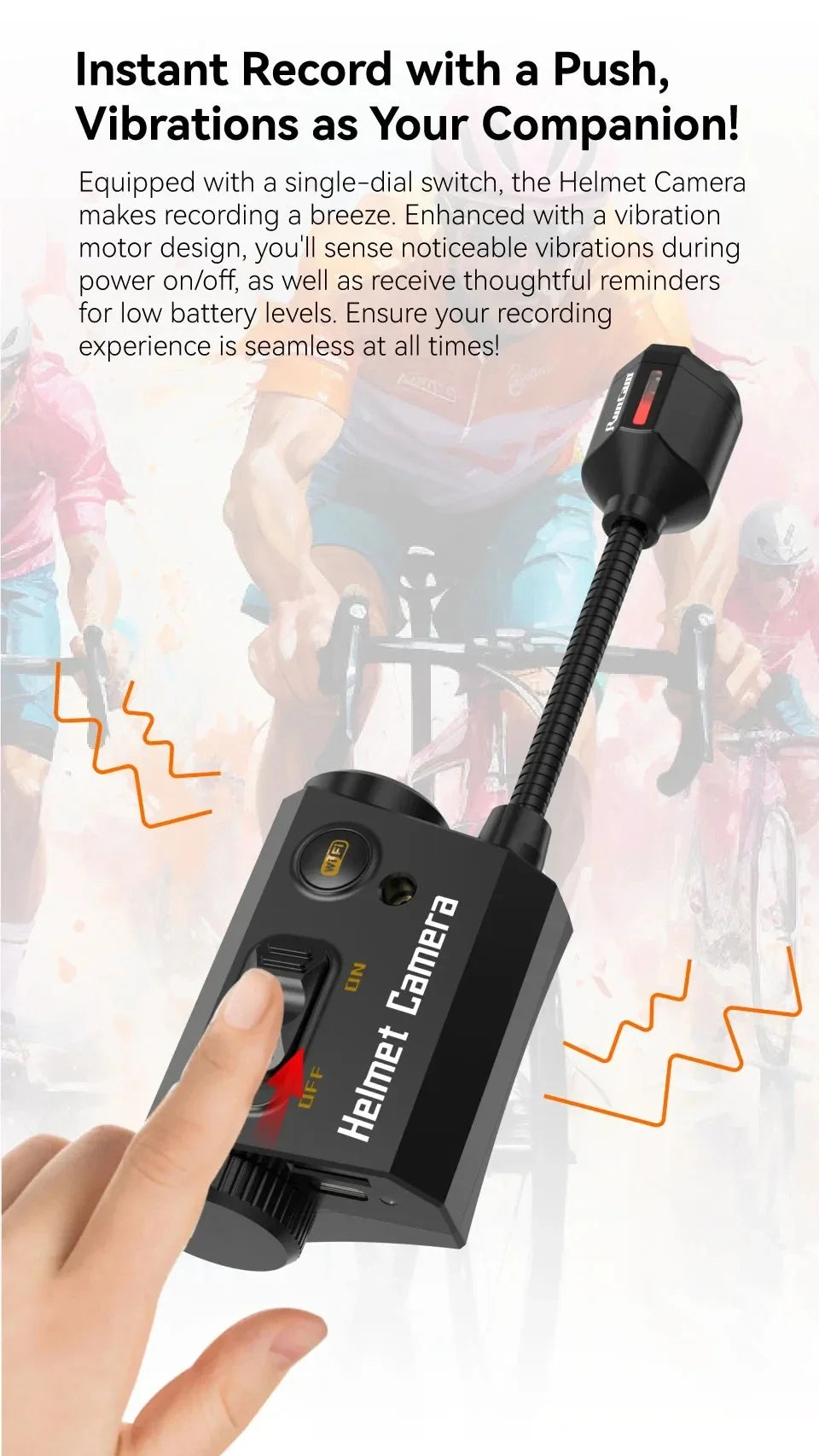 RunCam Helmet Camera Face Mask Recorder Airsoft Recording Long Battery Life 1920*1080 60fps Built-in Wifi