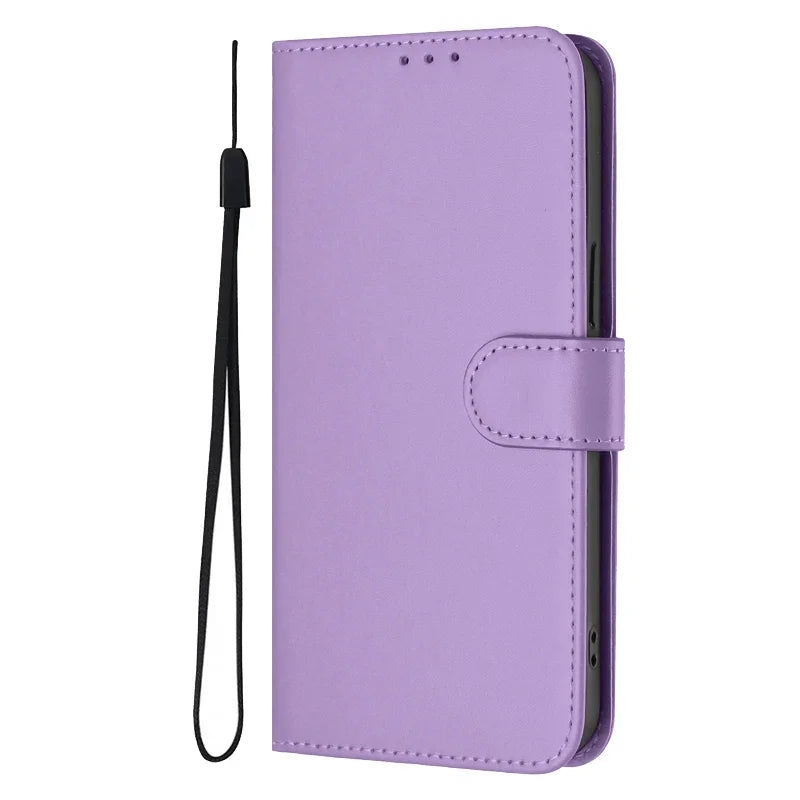 For Funda Tecno Camon 50 Pro 4G Case Candy Solid Color Flip Cover on for Tecno Camon 50 pro 4G CN5c Leather Phone Case Coque