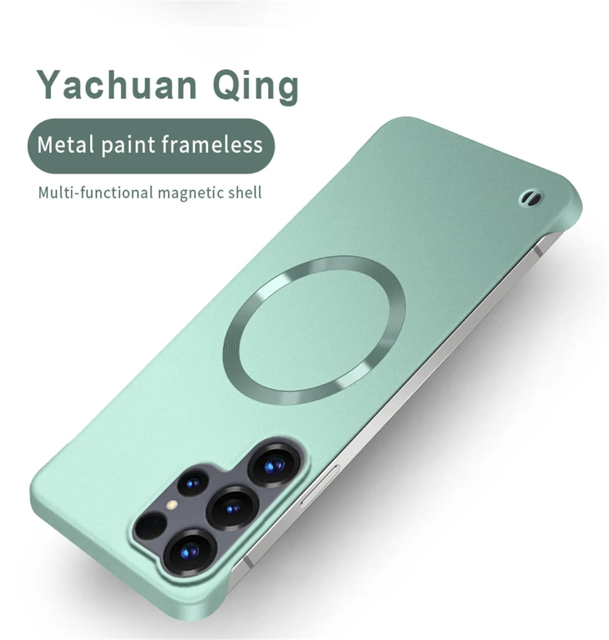 Ultra Thin PC Frameless Magnetic Phone Case for Samung S26 Ultra S25 Edge S24 FE S22 S23 Plus A56 A55 for Magsafe Matte Cover