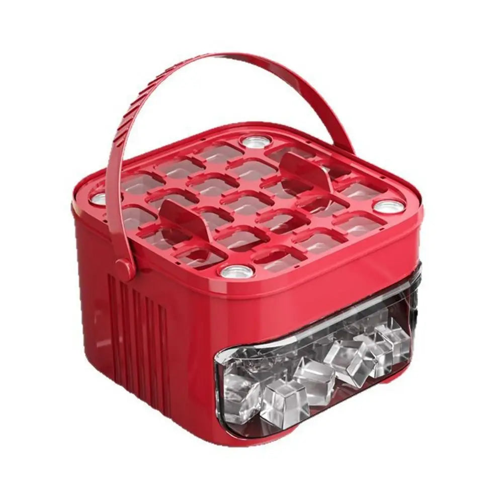 50-cube Ice Machine Large-capacity Double-layer Ice Cube Machine with Easy-to-press Lid Reusable Food Grade Ice Cube Mold