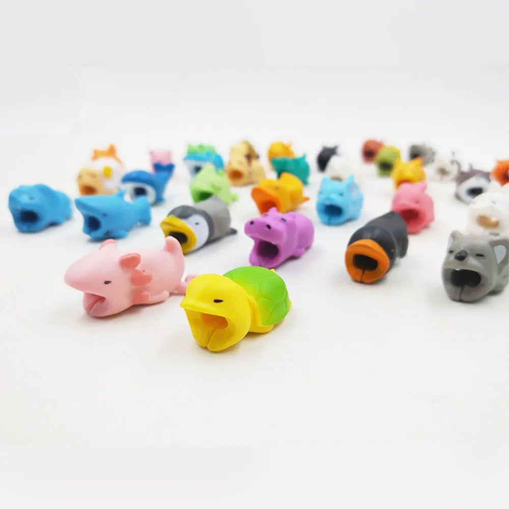 Cartoon Animal Data Cable Protective Cover Mobile Phone Charging Cable Protective Anti-Breaking Wire Winder Cable Organizer