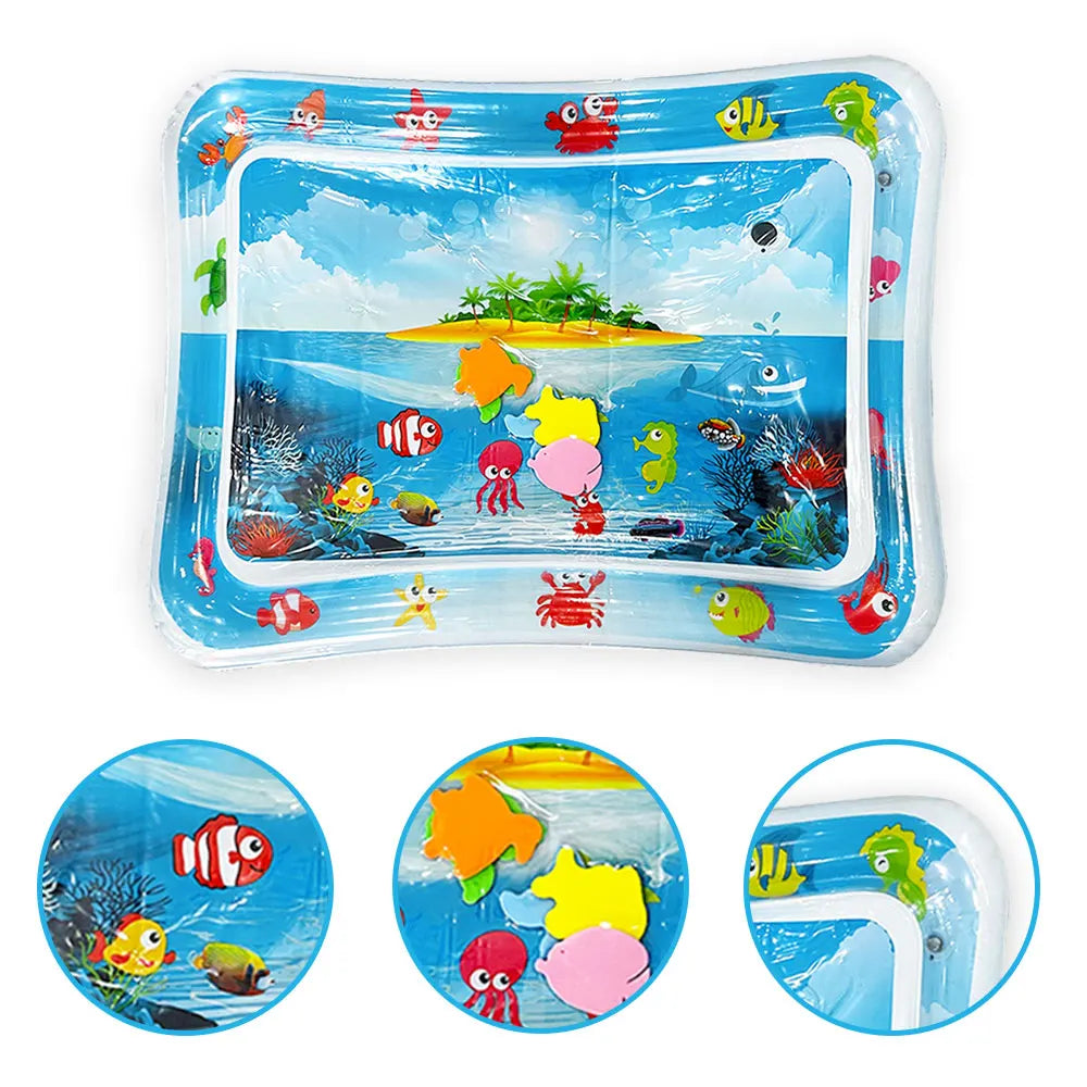 1pc Sea Island Inflatable PVC Playing Mat Baby Play Water Mat Toddler Pad Kids Early Education Activity Toys Mat Cushion Gift