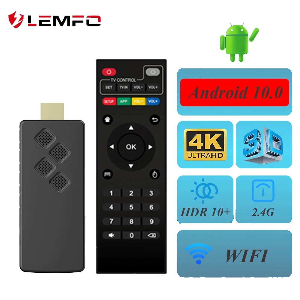 Q2 Mini TV Stick Android 10 Quad Core ARM Cortex A53 2GB 16GB Support 4K H.265 2.4G&5.8G Wifi Streaming Smart TV Box 1GB 8GB