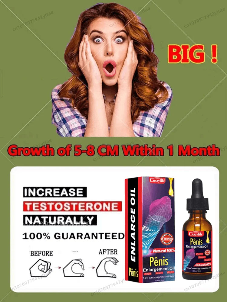 Effective Increase Men's Big Dick Enlargement Fluid Penis Erection Enhancement Male Health Care Enlargement Massage Enlargement。