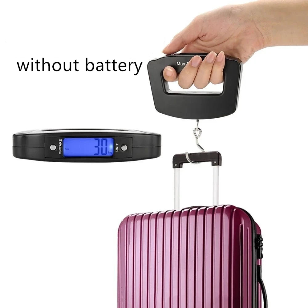 Portable Scale Digital LCD Display 110lb/50kg Electronic Luggage Hanging Suitcase Travel Weighs Baggage Bag Weight Balance Tools