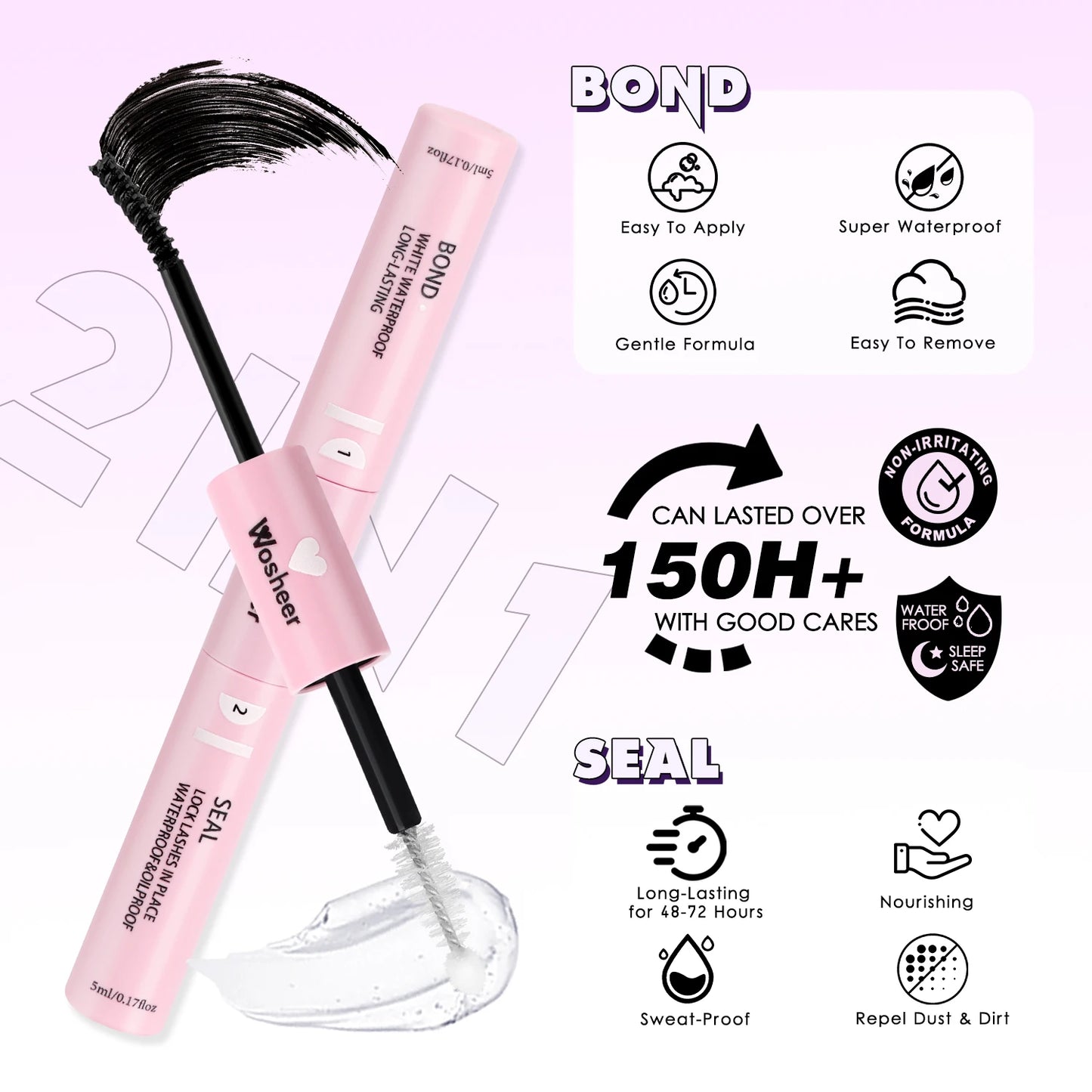 WOSHEER Lash Clusters Kit Lash Spikes Eyelash Clusters Volume Individual Lashes DIY Spiky Lash Extension Manga Clusters Eyelash