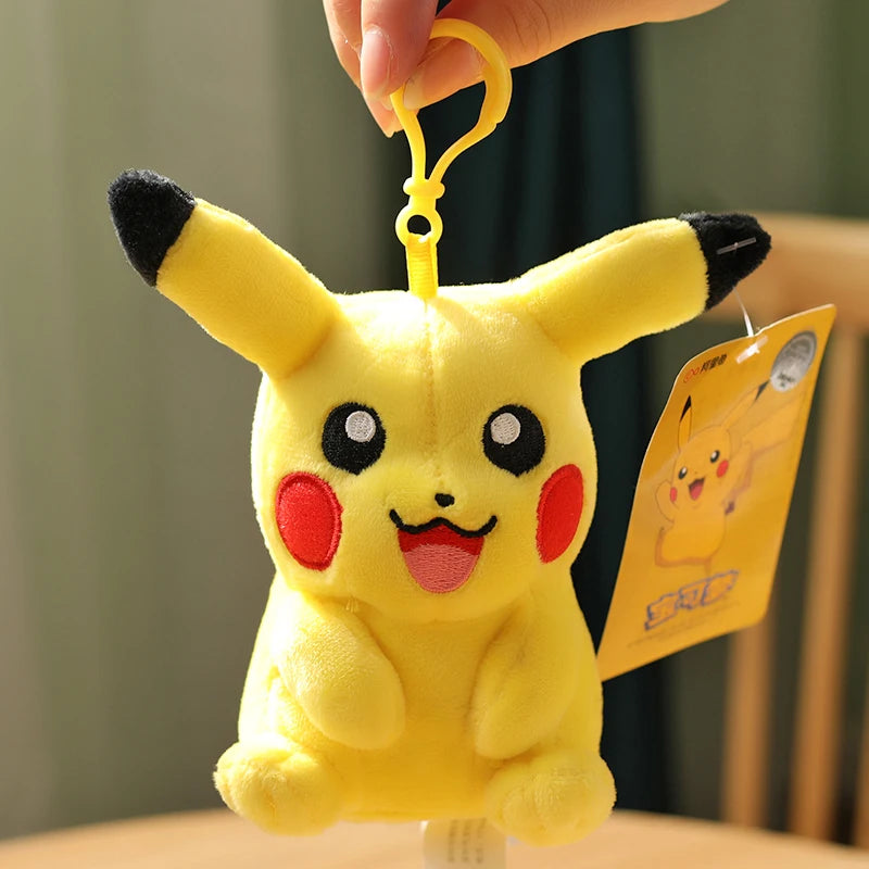 Clearance_Original Pokemon Plush Keychain Cartoon Toys Pikachu Charmander Psyduck Squirtle Snorlax Wobbuffet Doll Kids Kawai Toy