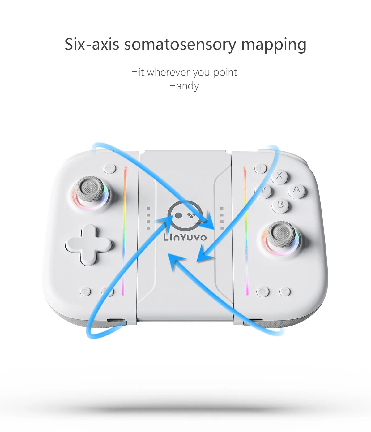 LinYuvo Wireless Switch Controller KS52 for Nintendo NS/OLED,Wireless Joypad Controller with Adjustable Vibration&Large Battery