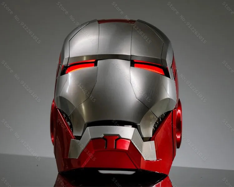Iron Man Mk5 Helmet 1:1 Scale Electric Voice Activated Wearable Mask With Automatic Opening Closing Adult Toy Gift Collectible