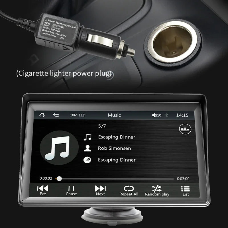 7 inch CarPlay Car Monitor Wireless Android-Auto Bluetooth FM Transmitter Buckup Camera Display USB HD MP5 Video Player