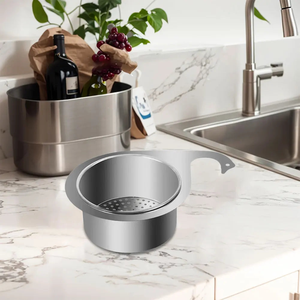 Stainless Steel Swan Sink Strainer Basket Removable Goosehead Storage Drainage Basket Goosehead Hanging Wet & Dry Drainage Racks