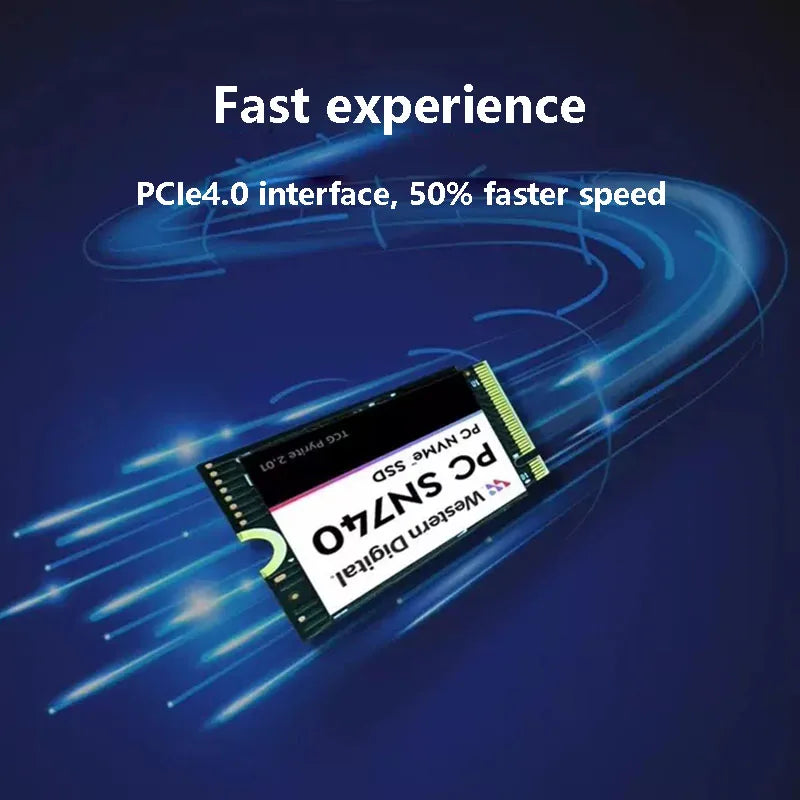 Western Digital SN740 1TB 2TB M.2 2230 Gen4 PCle 4.0 NVMe Solid State Drive for Steam Deck Rog ally Surface ProX Laptop PC