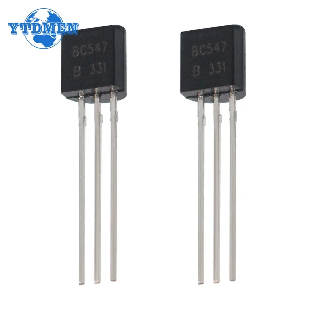 100PCS BC547B BC547 TO-92 Bipolar Transistors BJT NPN 45V 100mA Transistor Kit