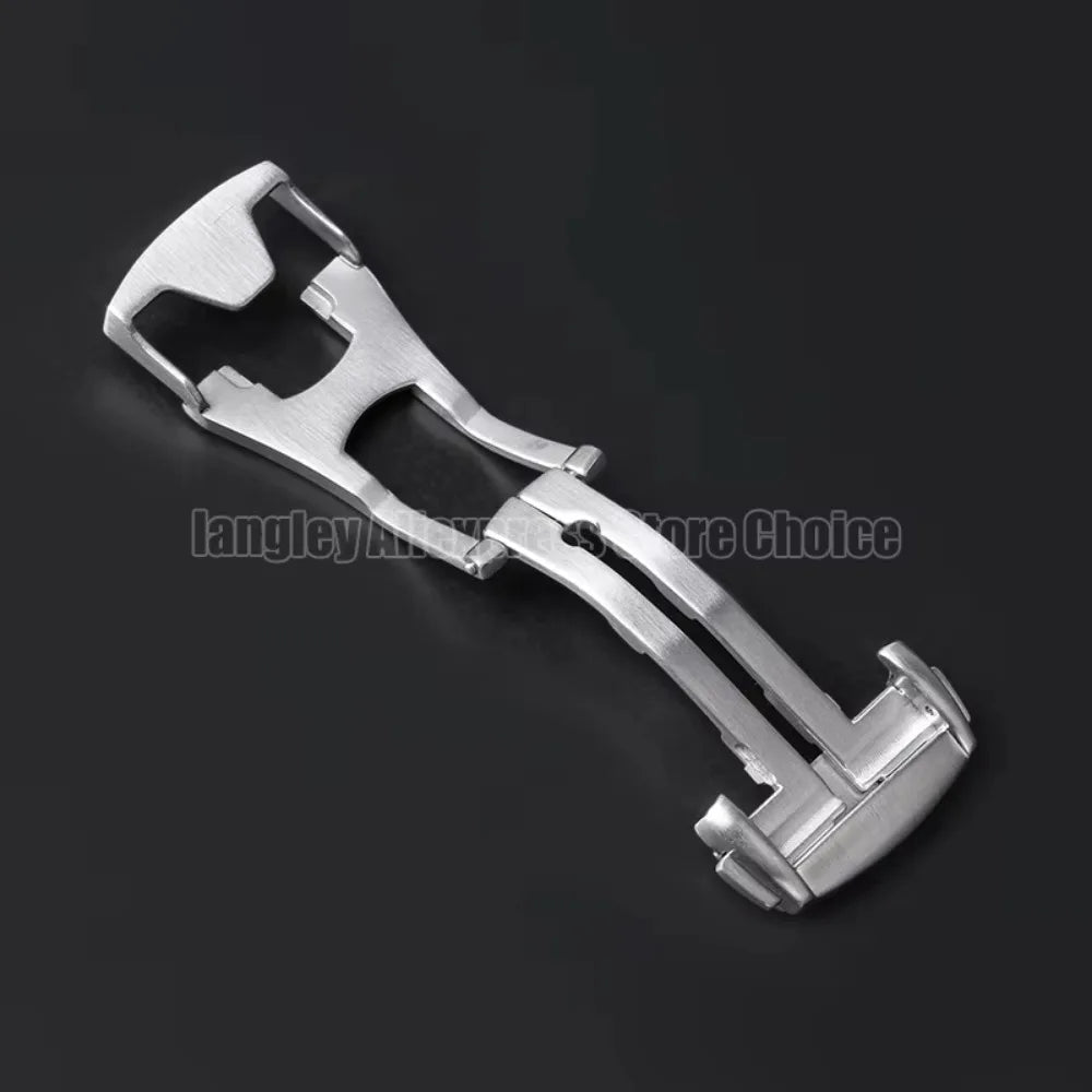 20mm Stainless Steel Watch Buckle for Omega Leather Rubber Watch Band Silver Matte/Polished Deployment Clasp Button Accessories