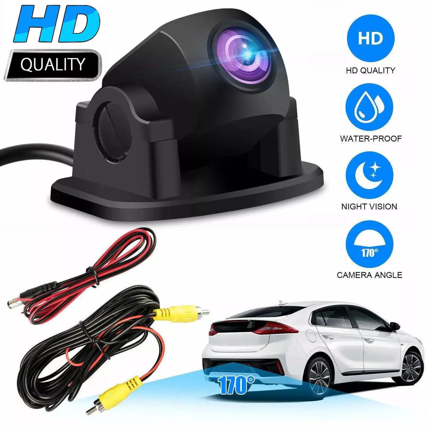 170° CMOS Car Rear View Backup Camera Reverse HD Night Vision Waterproof Cam Kit camera for car
