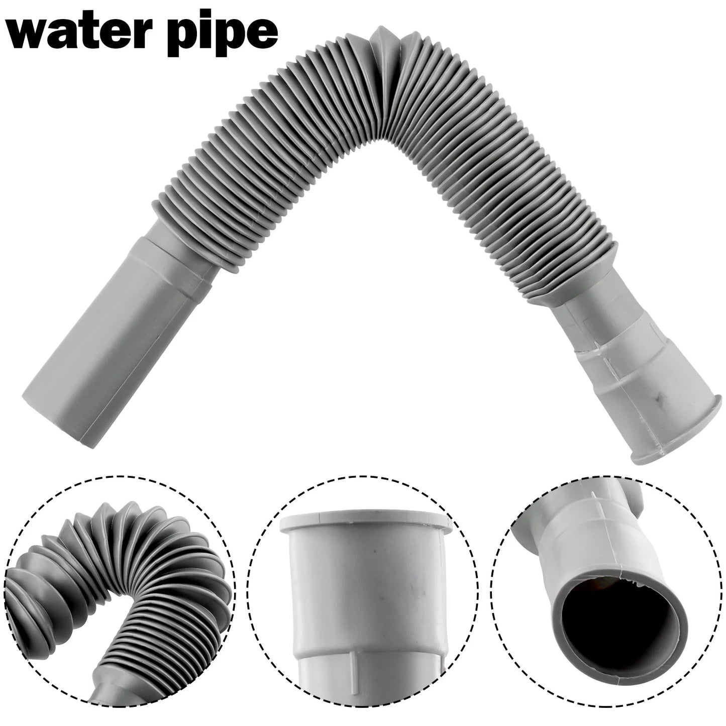 Universal Plastic Flexible Kitchen Basin Strainer Sink Extension Washbasin Drain Hose Pipe    For Bathroom Kitchen Accessories