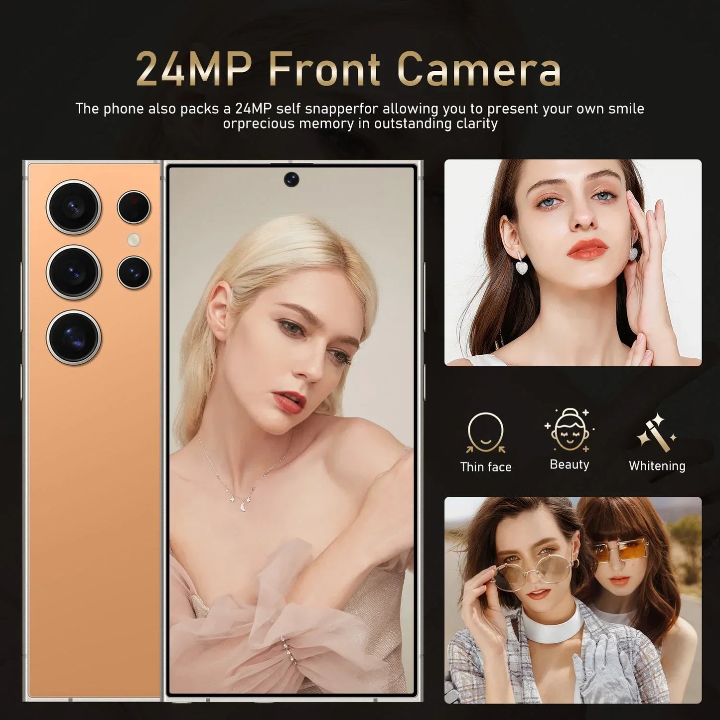 S24 Pro,Smartphone  Android,6.8 inch,8GB RAM,256GB ROM,Dual SIM,Mobile phone,Google Play Store,24+48MP,6000mAh,celulares