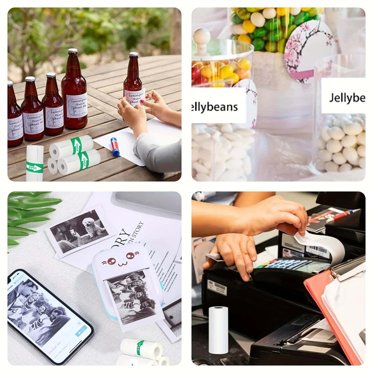 Mini Printer Paper Thermal Sticker Paper Self-adhesive Printer Paper Photo Printer Labels For T/M02 Photos thermal printer paper