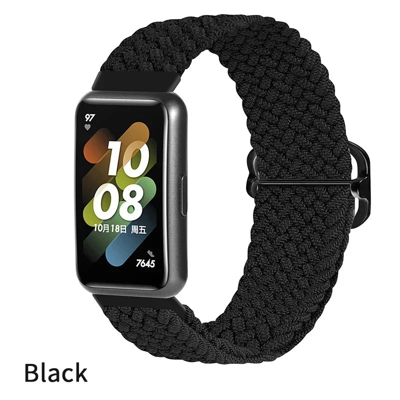 Strap For Huawei Band 7 Adjustable Elastic Nylon Braided Strap Men Women Replacement Bracelet Wristband For Huawei Band 7