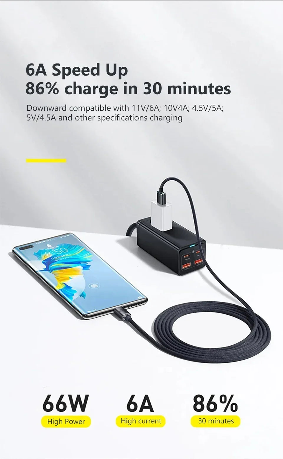 120W 6A USB Type C Cable For Xiaomi 13 Samsung S23 Realme Mobile Phone Fast Charge USB C Cables Type C Quick Data Charger Wires