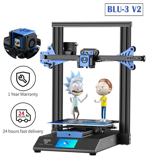 Go Blu-3 3D Printer Blu 3 DIY 3D Printing Kit Silent Driver TMC2225 Dual Drive Extruder Prusa i3 Robin Nano Motherboard