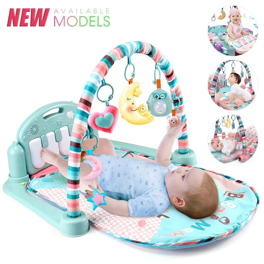 Baby Fitness Stand Music Play Gym Activity Toys Newborn Piano Crawling Blanket Pedal Game Pad Early Education 0-36 Months Gifts