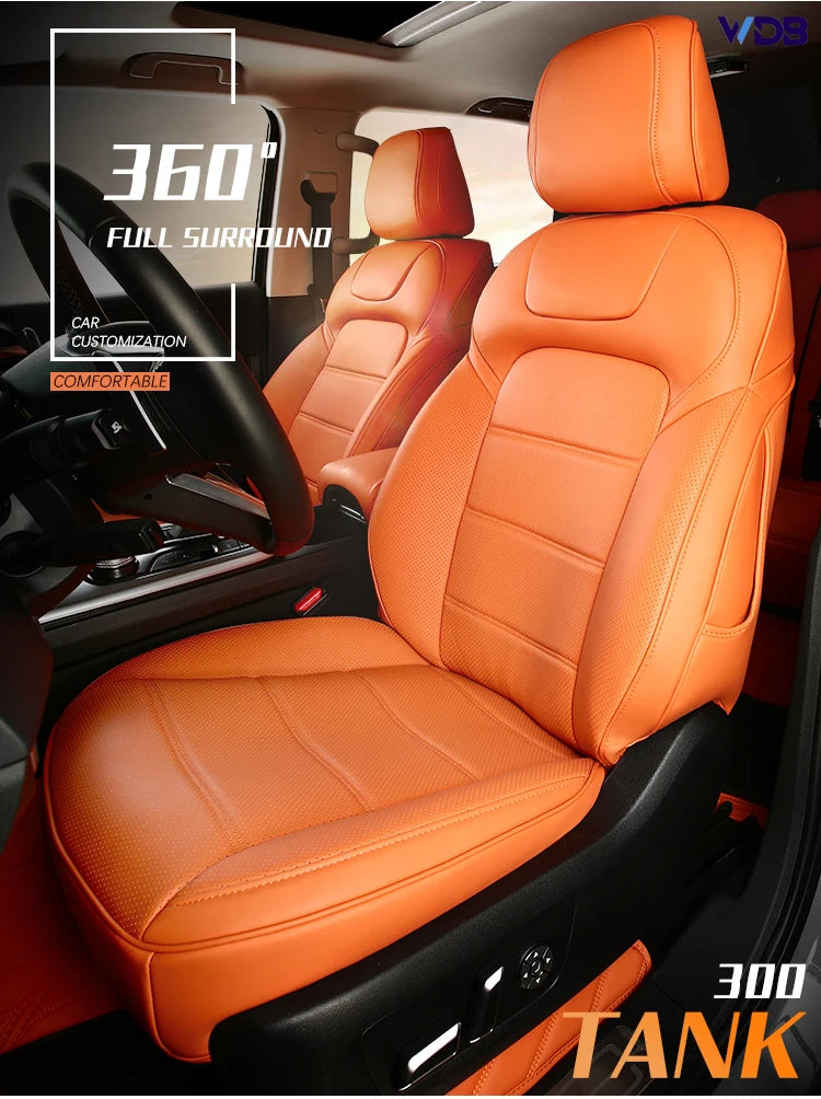 Custom Car Seat Covers Full Set Leather For Tank 300 2021 2022 2023 2024 Auto Interior Styling Protector Accesories Styling