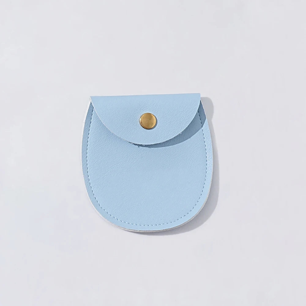 50Pcs Bulk Purple PU Leather Gold Button Snap Pouch Wedding Earring Ring Storage Party Gift Display Travel Packaging Bags