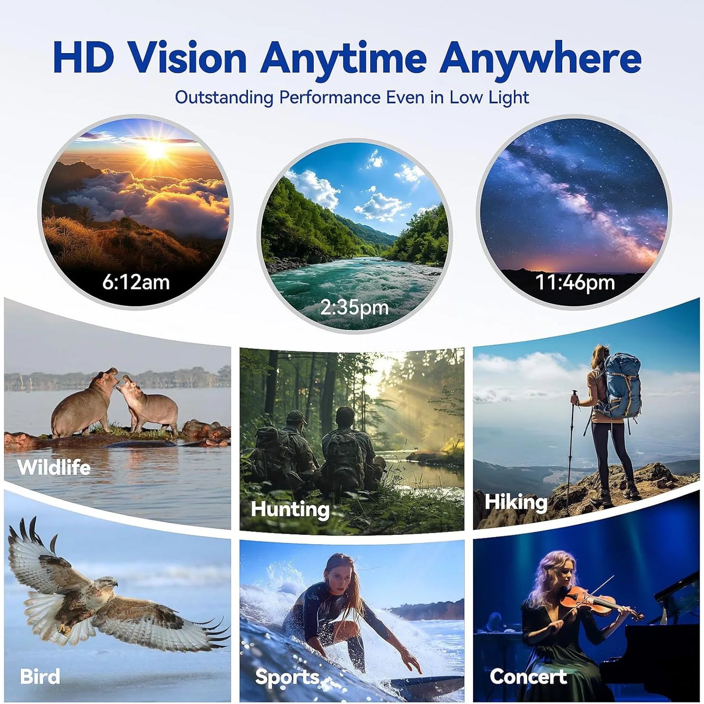 90X90 High Power Telescope Binoculars Long Range Bak4 Prism HD Optical Glass Lens  Hiking Travel Portable for Hunting Sport