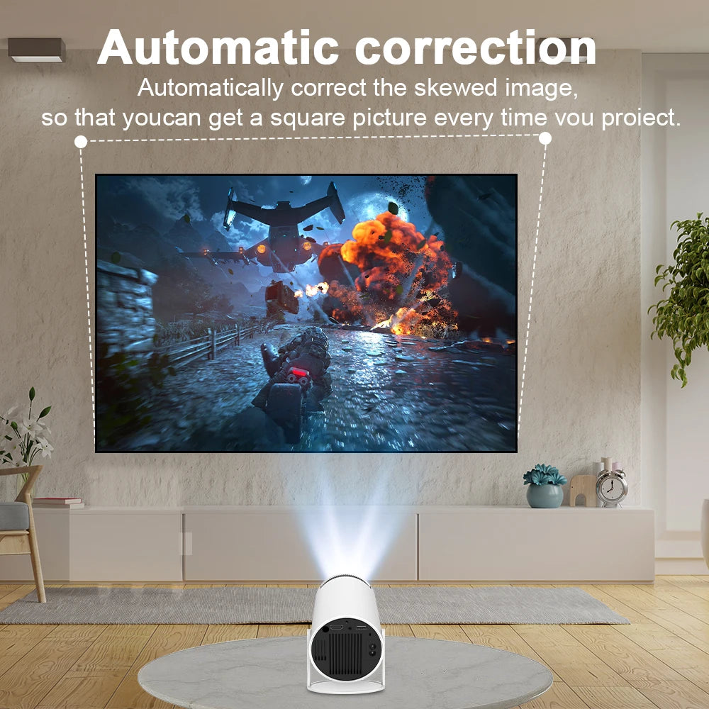 Transpeed 4K Wifi6 Projector Android 11.0 200 ANSI Dual WIFI Allwinner H713 BT5.0 1280*720P Home Cinema Outdoor portable