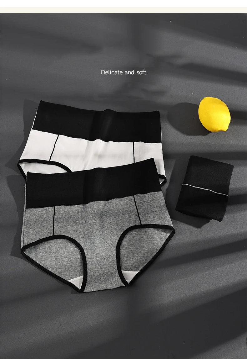 4Pcs High Waist Cotton Women's Panties Body Shaper Underwear Plus Size 4XL Breathable Underpants Soft Panty Slim Female Briefs
