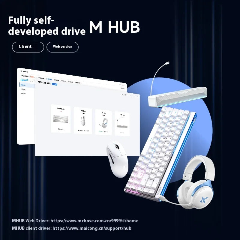 MCHOSE ACE68 Air Magnetic Keyboard Magnetic Switch 8k Polling Rate 128k Scanning Rate RGB Light Box Customized Gaming Keyboard