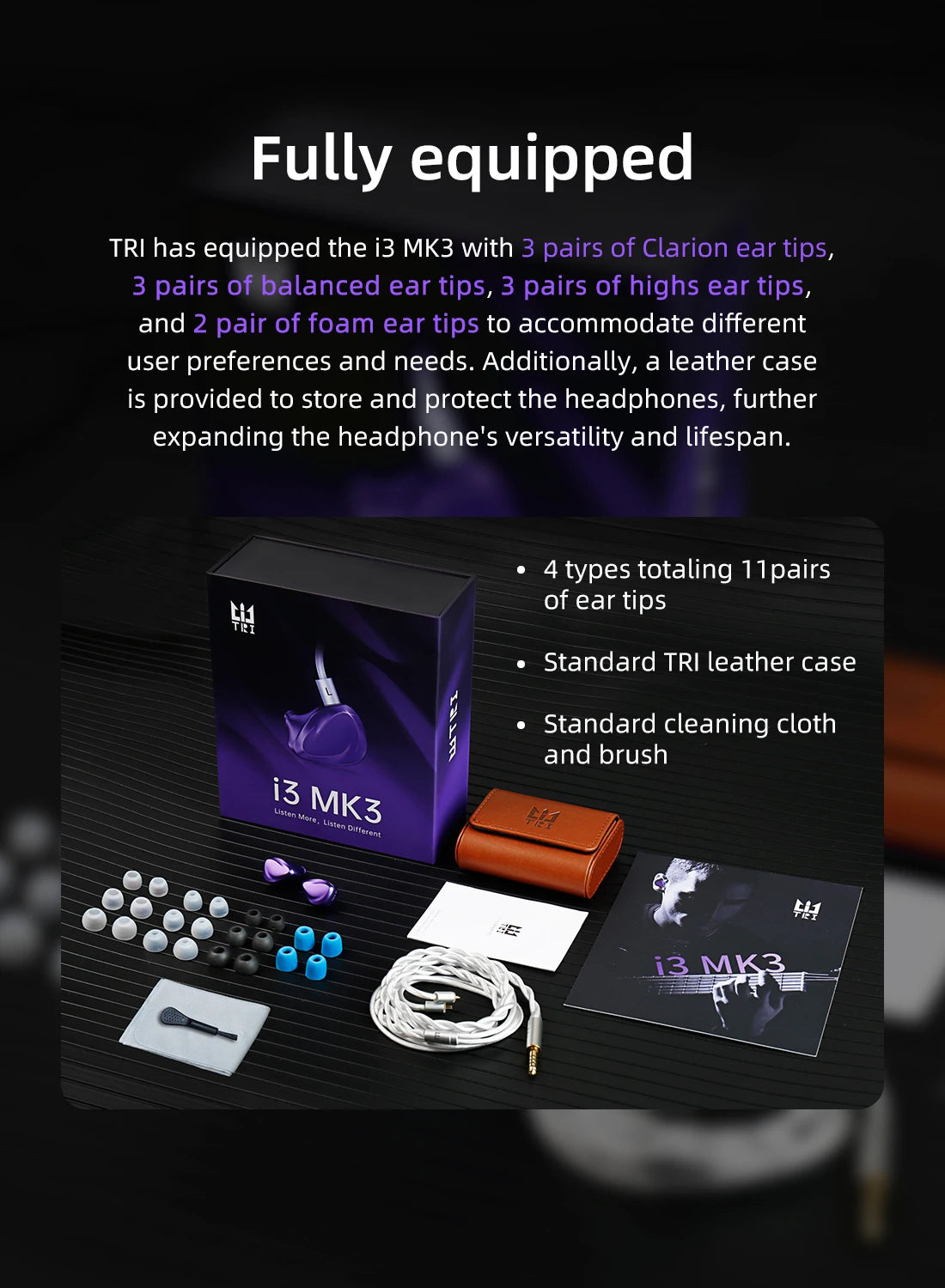 TRI I3 MK3 3rd-Gen Planar+BA+DD Hybrid Flagship HIFI In-EarEarphones Headphones High Resolution Wired Earbuds